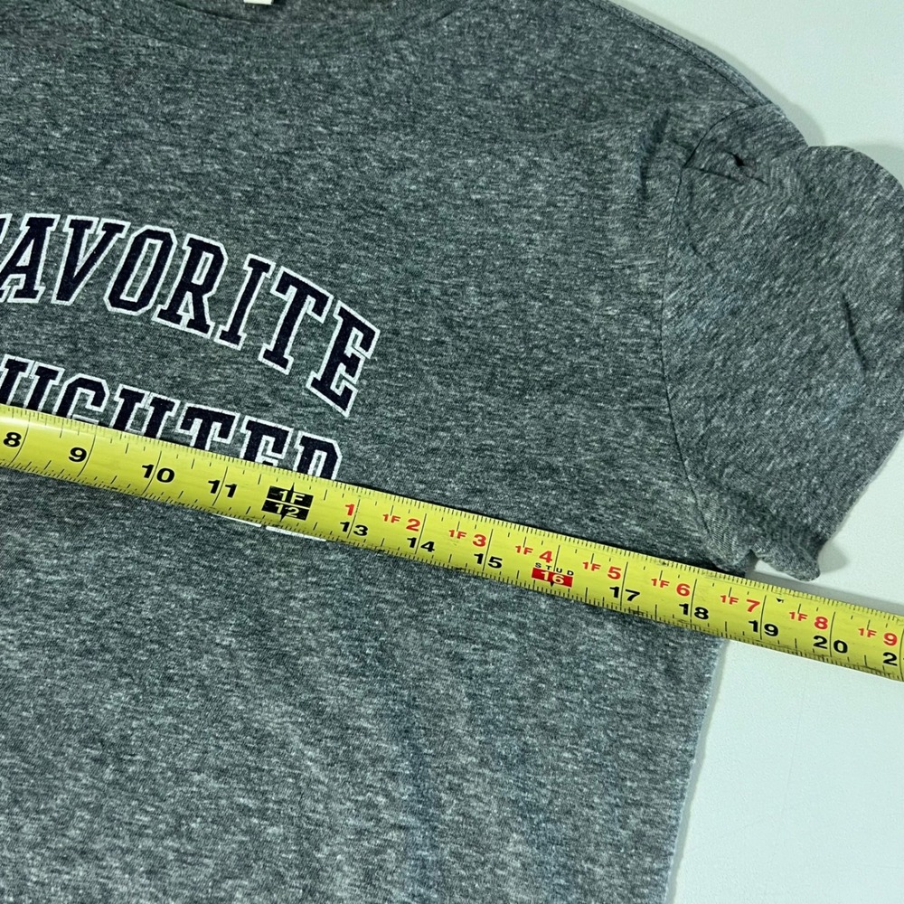 Favorite Daughter Graphic Tee Womens S Gray Cropped Collegiate Print T Shirt - Picture 6 of 7